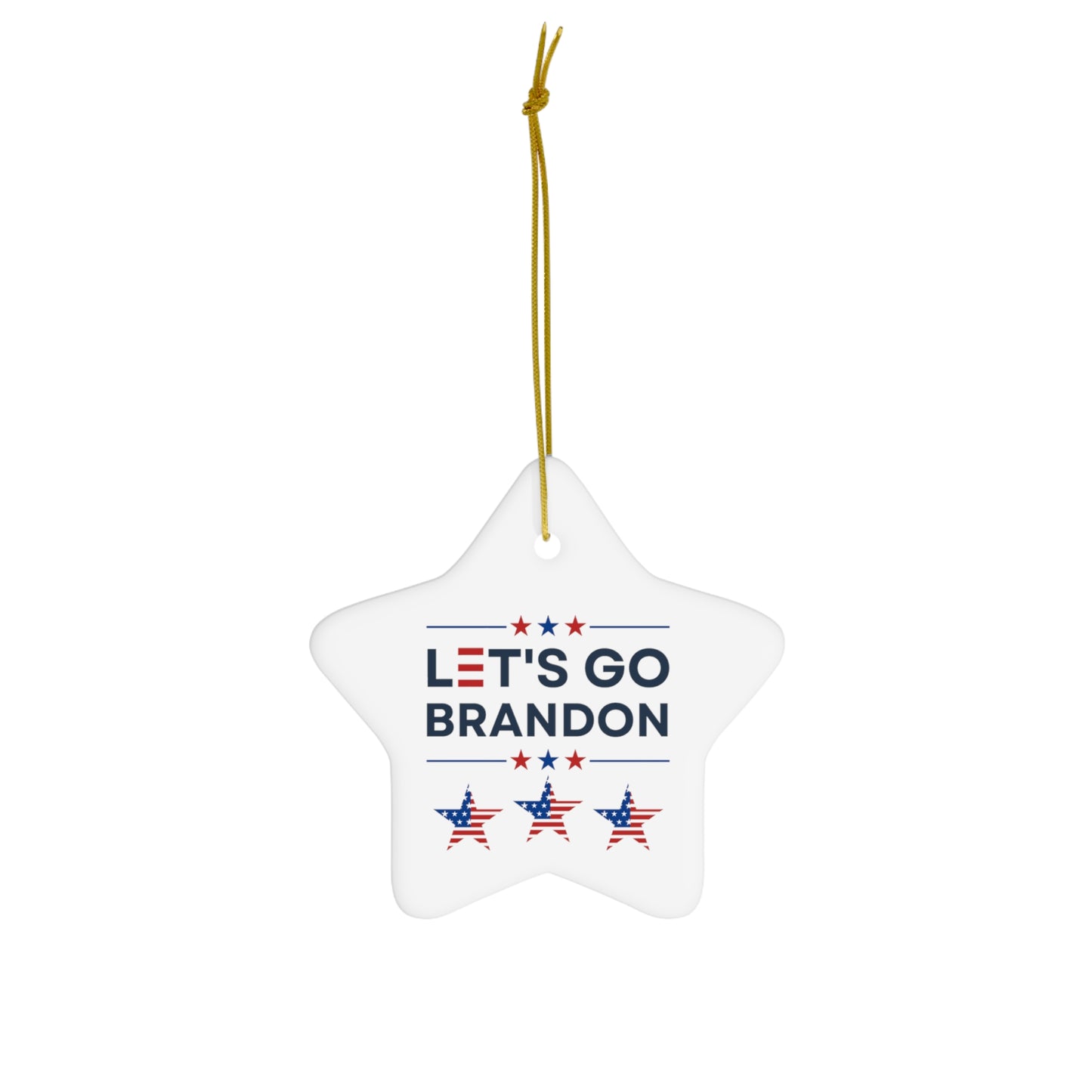 Let's Go Brandon Christmas Ornament USA Let's Go Brandon Trump Christmas Ornament