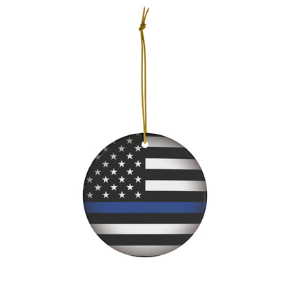 Thin Blue Line Christmas Ornament - Police Ornament - Police Lives Gift Ornament
