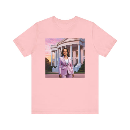 Kamala White House Art Shirt, Kamala Shirt, Bella Canvas 3001 Unisex T-Shirt, Kamala Harris President, Kamala Pink White House, Kamala 2024