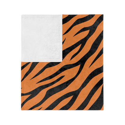 Terrific Tiger Stripe Theme Throw Sofa Bed Blanket Tiger Stripes - Soft Thick Velveteen Minky Throw Blanket