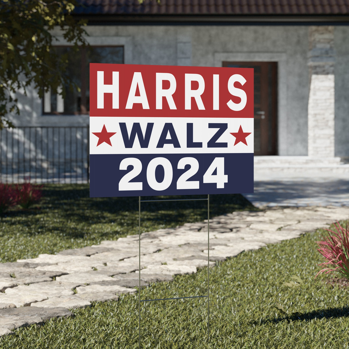 KAMALA HARRIS 2024 Bandiera da giardino stampata su un lato per insegna KAMALA HARRIS 2024 Bandiera da giardino stampata su un lato per insegna