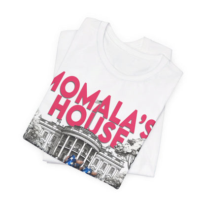 Momala, Momala's House, Madam President Kamala, Bella Canvas 3001 Unisex T-Shirt, Kamala Shirt, Kamala DNC Shirt, Kamala Chucks Pearls