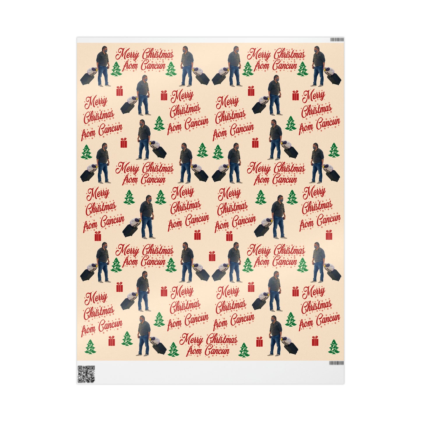 Funny Ted Cruz Christmas Wrapping Paper for Gifts - Cancun Cruz Gift - Ted Cruz Meme