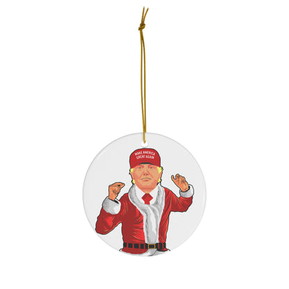 Funny Trump Christmas Ornament - Christmas Santa Trump MAGA Ornament