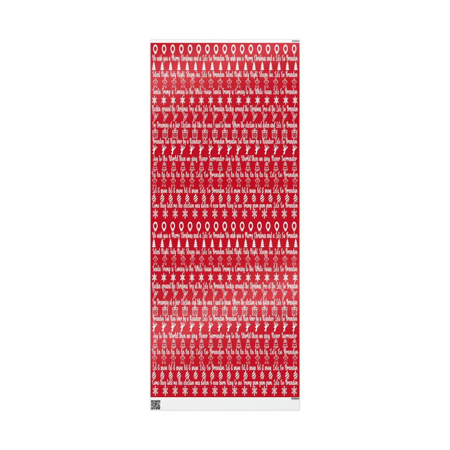 Let's Go Brandon Christmas Gift Wrap Red 2023 Version Pro Trump Gift Wrap Funny Christmas Songs