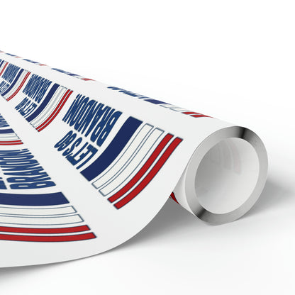 Let's GO Brandon Racing Style USA Wrapping Paper for Gifts - Trump Christmas Wrapping Paper
