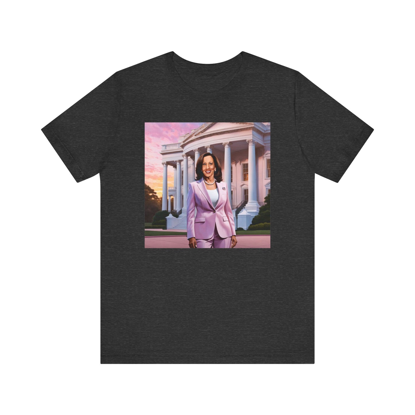 Kamala White House Art Shirt, Kamala Shirt, Bella Canvas 3001 Unisex T-Shirt, Kamala Harris President, Kamala Pink White House, Kamala 2024