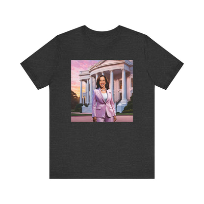 Kamala White House Art Shirt, Kamala Shirt, Bella Canvas 3001 Unisex T-Shirt, Kamala Harris President, Kamala Pink White House, Kamala 2024