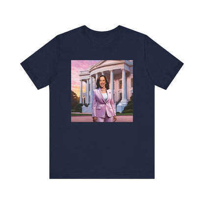 Kamala White House Art Shirt, Kamala Shirt, Bella Canvas 3001 Unisex T-Shirt, Kamala Harris President, Kamala Pink White House, Kamala 2024