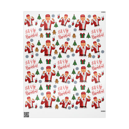 MAGA Trump Wrapping Paper for Gifts - Pro Trump Let's Go Brandon Christmas Gift Wrap