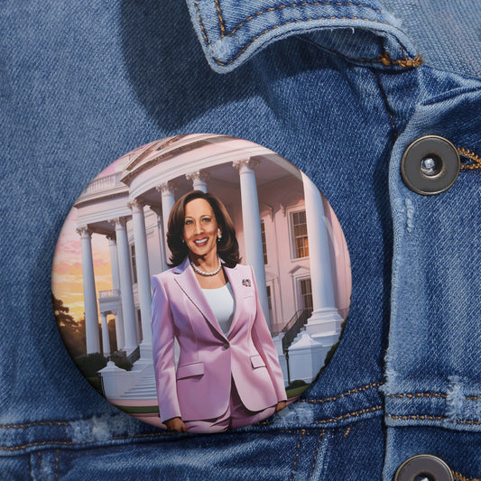 Kamala Harris Art 2024 Pin Button, Kamala President, Madam Vice President Kamala, Harris 2024, Vote Pin Button, Kamala White House