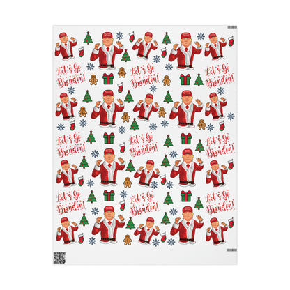 MAGA Trump Wrapping Paper for Gifts - Pro Trump Let's Go Brandon Christmas Gift Wrap