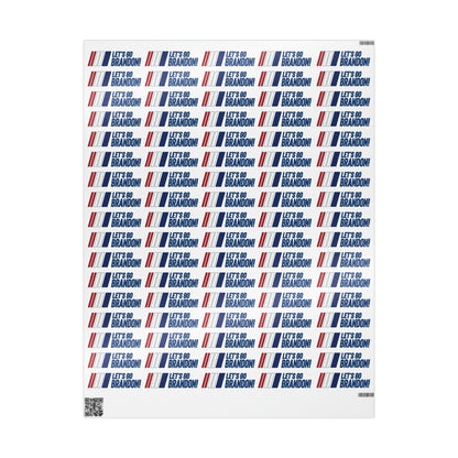 Let's GO Brandon Racing Style USA Wrapping Paper for Gifts - Trump Christmas Wrapping Paper