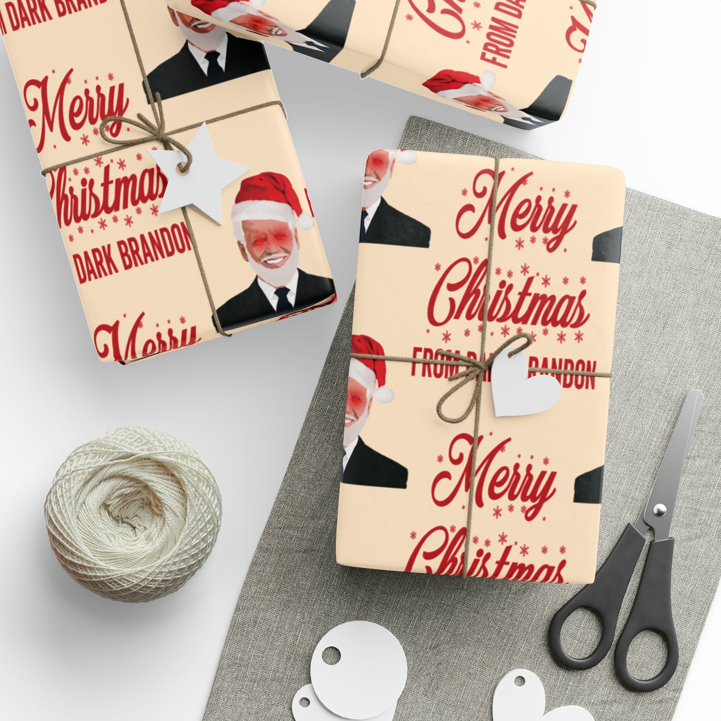 Merry Christmas from Dark Brandon Christmas Wrapping Paper for Gifts - Pro Biden Brandon Gift Wrap