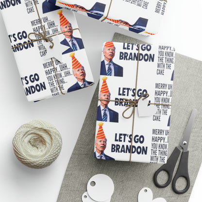 Best Birthday Wrapping Paper Confused Biden Trump Birthday Wrapping Paper Gift