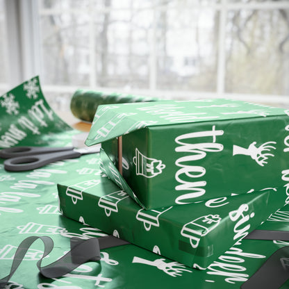 Funny Let's Go Brandon Christmas Gift Wrap Green - Brandon Trump Gift Wrap Funny Green Wrapping Paper