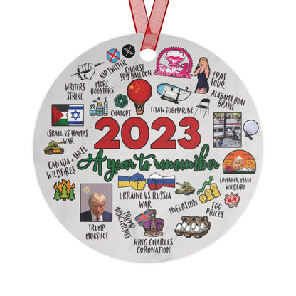 2023 Christmas Ornament 2023 Keepsake Ornament Lightweight Shaterproof Metal Ornaments Christmas Ornament Exchange Commemorative Ornament