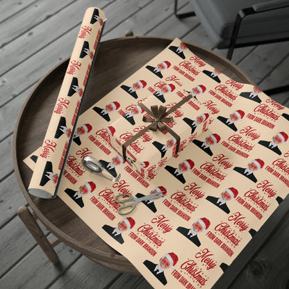 Merry Christmas from Dark Brandon Christmas Wrapping Paper for Gifts - Pro Biden Brandon Gift Wrap