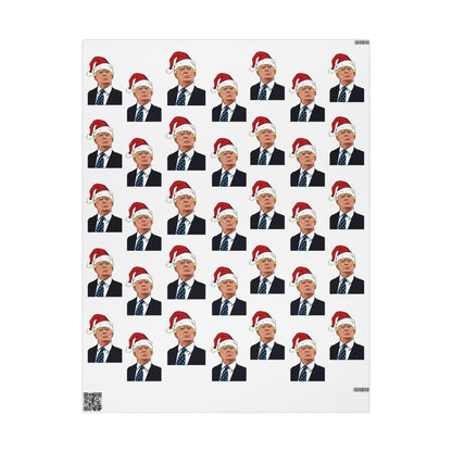 Santa Trump Wrapping Paper for Gifts - Pro Trump Christmas Gift Wrap Christmas Trump 2024 Santa Hat