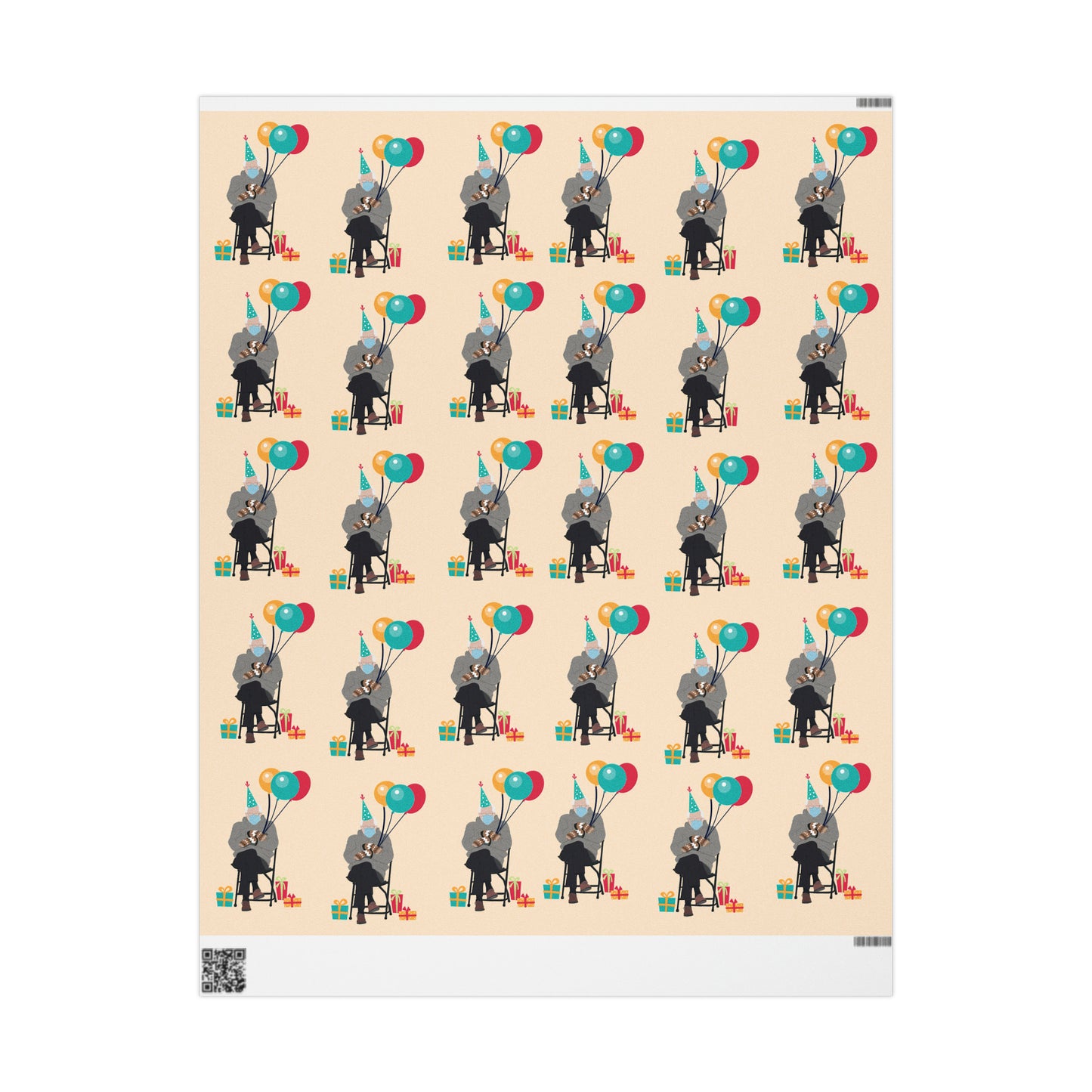 Funny Bernie Mittens Wrapping Paper Gift Bernie Sanders Meme Mittens Gift Birthday Wrapping