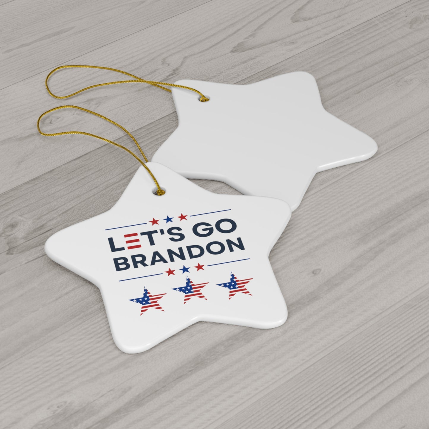 Let's Go Brandon Christmas Ornament USA Let's Go Brandon Trump Christmas Ornament