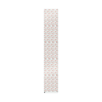 Candy Cane Holly Pastel Christmas Gift Wrap - Christmas Wrapping Paper