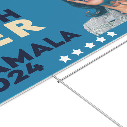 Support Kamala Harris 2024 Yard Sign with Stand, Kamala Sign, Vote Kamala, I'm With Her, Lawn Sign 18" x 24", Kamala Sign, President Kamala