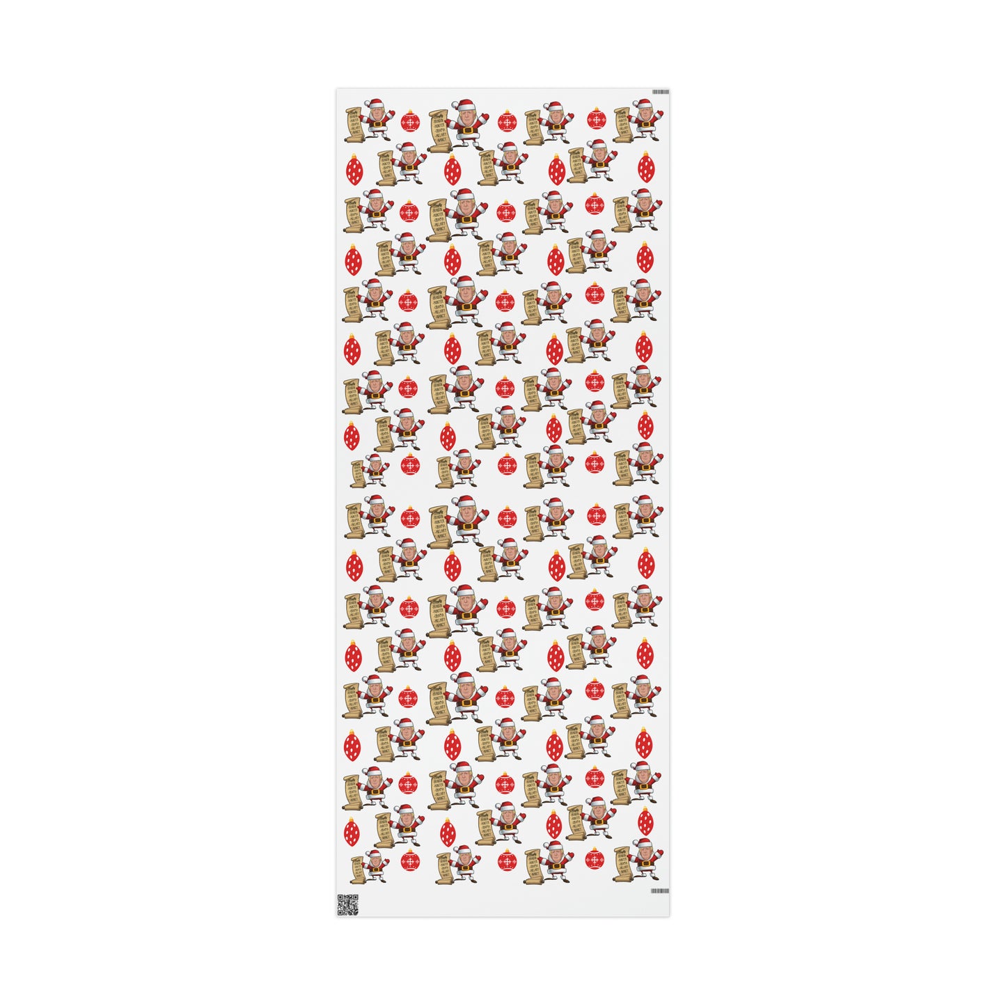 Great Santa Trump Wrapping Paper for Gifts - Trump's Naughty List Christmas Gift Wrap