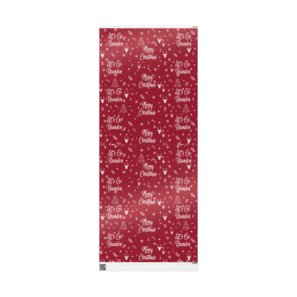 Red Christmas Gift Trump Wrapping Paper Trump Christmas Gift Let's Go Brandon Gift Wrap