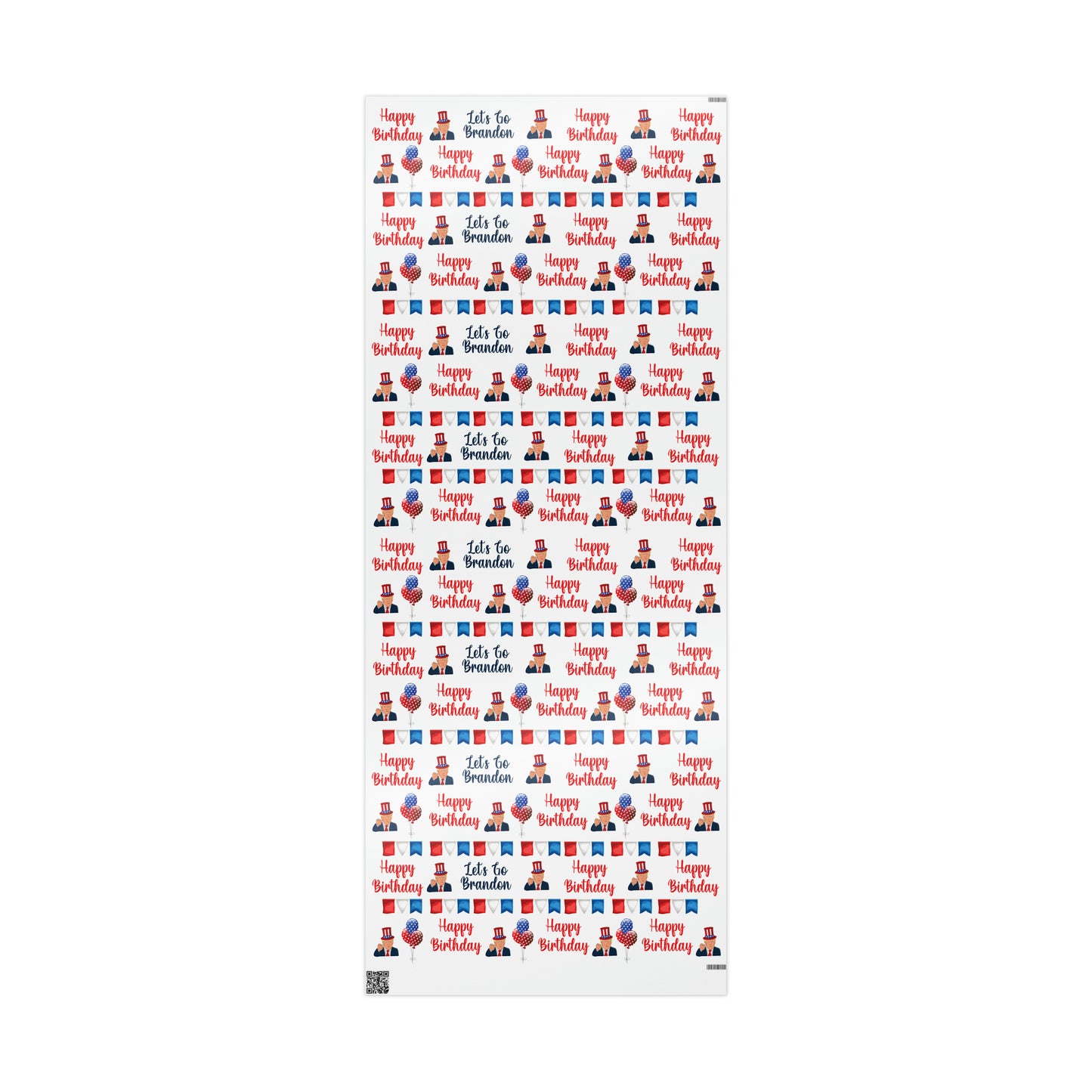 Top Trump Birthday Wrapping Paper for Gifts - Trump Maga Gift Let's Go Brandon Wrapping Paper