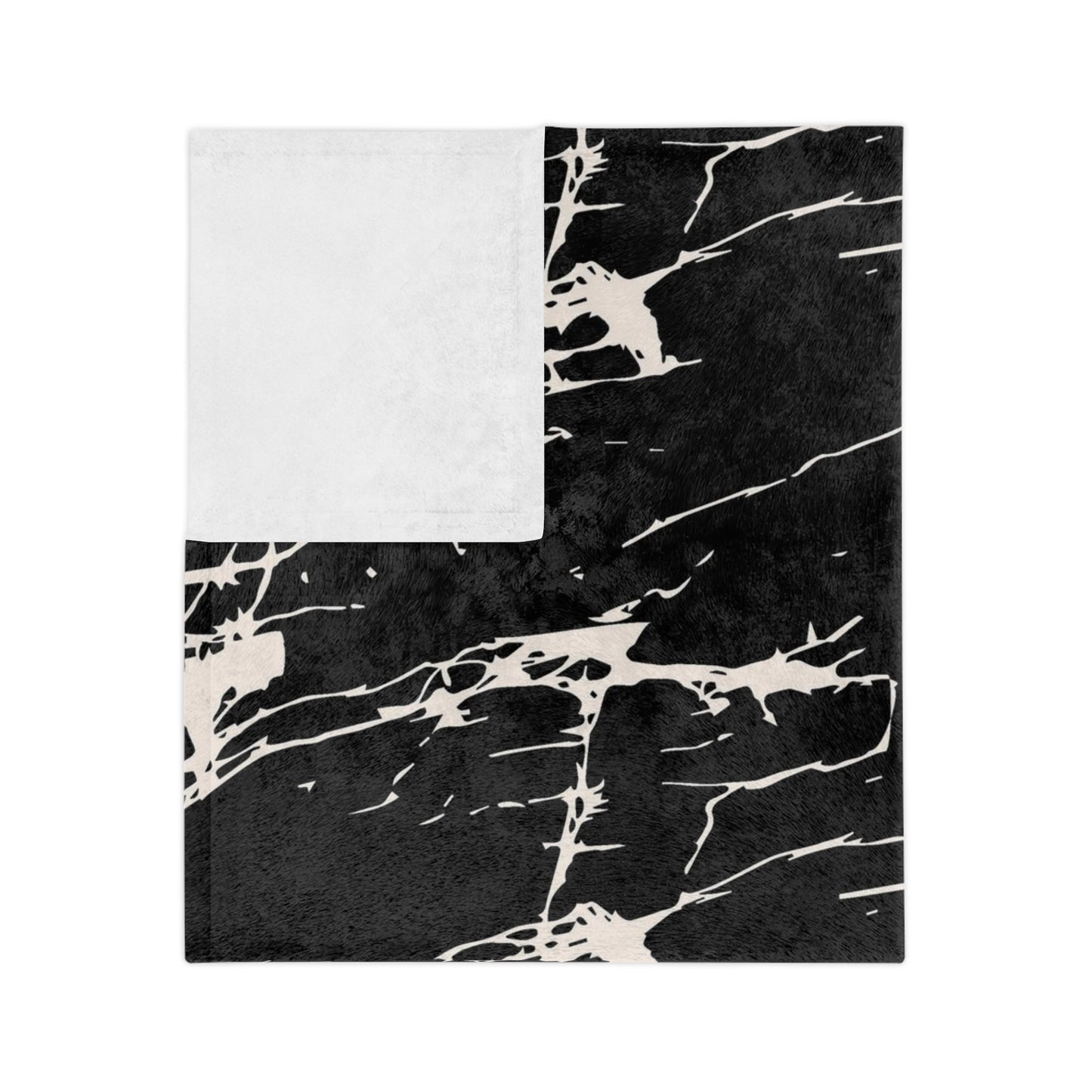 Marvelous Marble Theme Throw Sofa Bed Blanket Black White Marble - Soft Thick Velveteen Minky Throw Blanket