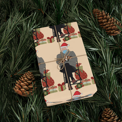 Bernie Sanders Mittens Meme Christmas Gift Wrap - Funny Bernie Wrapping Paper for Christmas