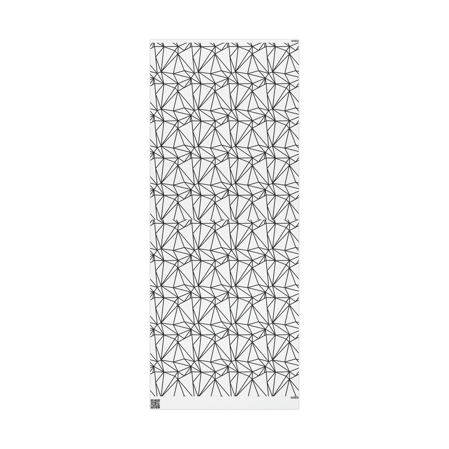 Black and White Poly Pattern Wrapping Paper for Gifts - Poly Shape Pattern Gift Wrap Paper