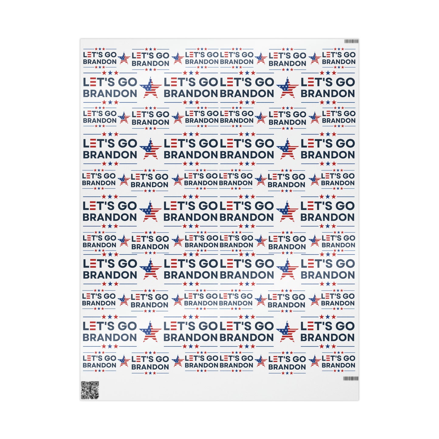 Let's Go Brandon Style USA Wrapping Paper for Gifts - Trump Maga Let's Go Brandon Trump Christmas Gift Wrap