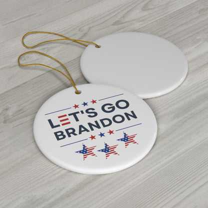 Let's Go Brandon Christmas Ornament USA Let's Go Brandon Trump Christmas Ornament