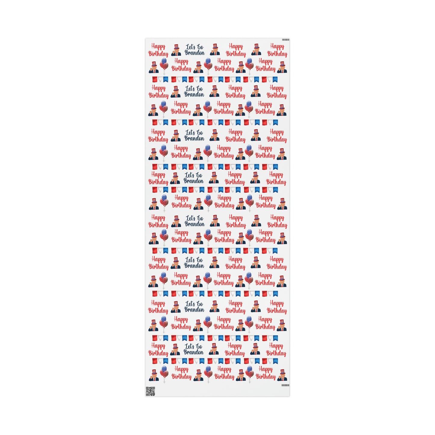 Top Trump Birthday Wrapping Paper for Gifts - Trump Maga Gift Let's Go Brandon Wrapping Paper