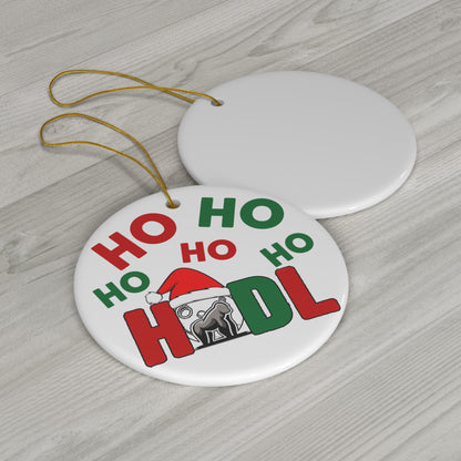 Ho Ho Ho Hodl Christmas Ornament - Ape Strong Hodl to the Moon Diamond Hands Ornament