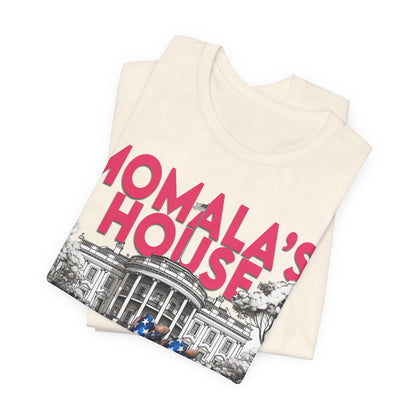 Momala, Momala's House, Madam President Kamala, Bella Canvas 3001 Unisex T-Shirt, Kamala Shirt, Kamala DNC Shirt, Kamala Chucks Pearls