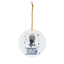 Load image into Gallery viewer, Bernie Sanders Ornaments - Bernie Christmas Ornament Brrrnie It&#39;s Cold Outside Christmas Bernie Mittens Double Sided Ceramic Ornaments
