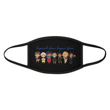 Load image into Gallery viewer, Empowered Inspirational Women Face Mask Empower Women - Motivational Female Influential Leaders Mask - Kamala Mask RBG Mixed-Fabric Mask
