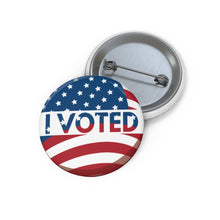 Load image into Gallery viewer, I Voted Pins - I Voted Pin American Flag Pin - Vote Voted Biden Harris Trump Pins - Vote Pins Vote Election 2020 Voted Custom Pin Buttons
