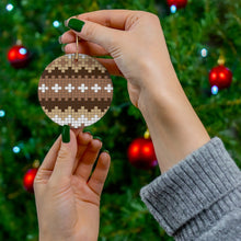 Load image into Gallery viewer, Bernie Sanders Mitten Ornament - Bernie Mittens Pattern Christmas Ornament - Bernie Ornament Double Sided Ceramic Funny Bernie 2021 Gift
