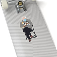 Load image into Gallery viewer, Bernie Sanders Wearing Mittens Holding Kittens Sitting Inauguration Biden Chair Sticker - Bernie Sticker - Bernie Mittens Cat Laptop Sticker
