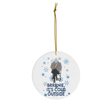 Load image into Gallery viewer, Bernie Sanders Ornaments - Bernie Christmas Ornament Brrrnie It&#39;s Cold Outside Christmas Bernie Mittens Double Sided Ceramic Ornaments
