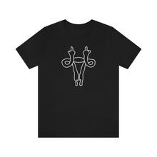 Load image into Gallery viewer, Uterus Middle Fingers Shirt Pro Choice Abortion Rights are Human Rights Aid and Abet Abortion Supreme Court Roe Bella Canvas Unisex Shirt

