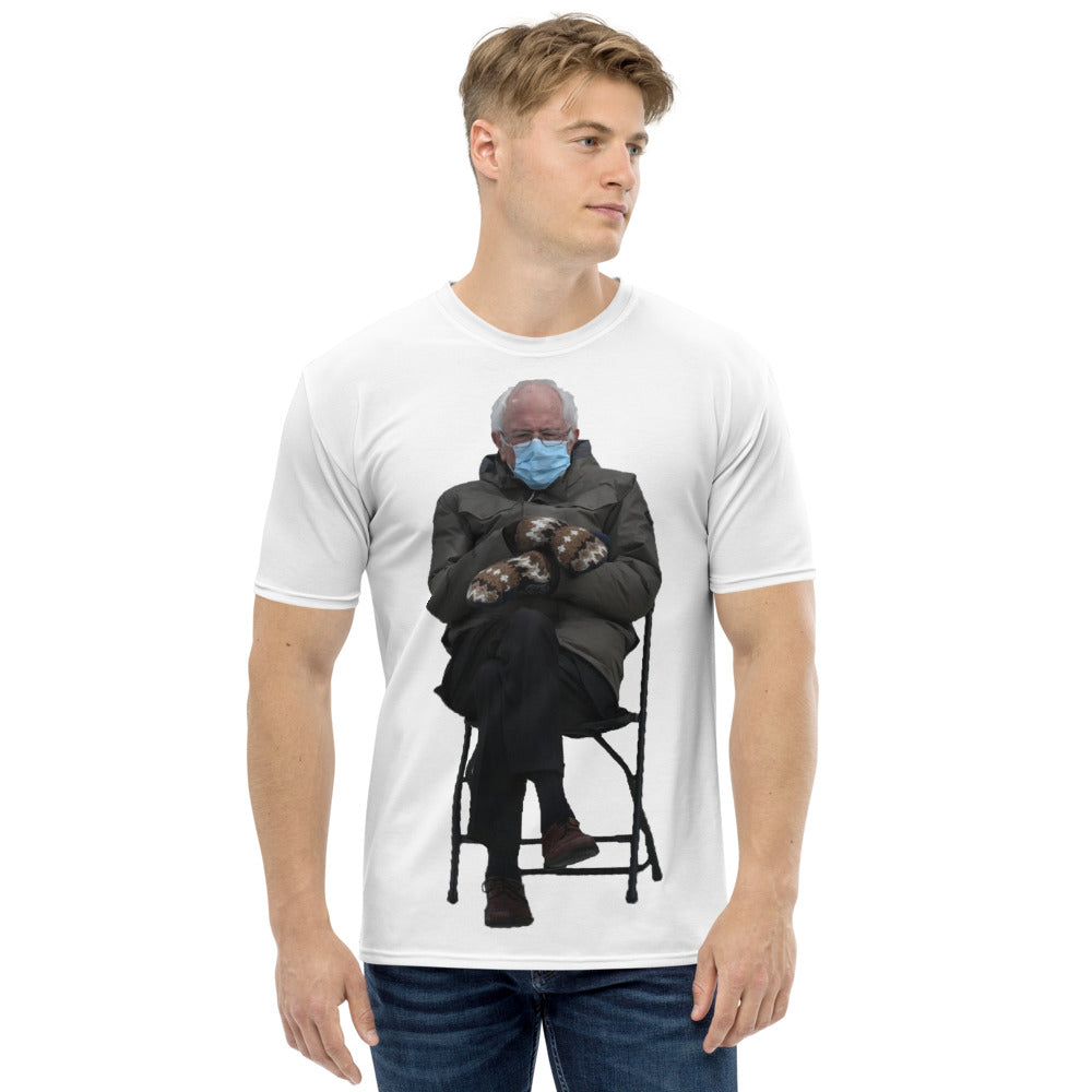 Bernie Sitting Chair Meme All Over Shirt - Bernie Funny Bernie Sanders Mood Chair Sitting Inauguration All over Print Men's T-shirt