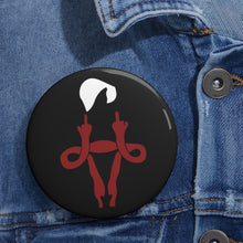 Load image into Gallery viewer, Handmaid Uterus Middle Fingers Abortion Rights Pin Resistance Pin - Abortion Pin Roe v Wade Reproductive Rights Feminist RBG Uterus Pin
