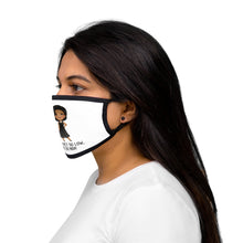 Load image into Gallery viewer, Michelle Obama Quote Mask - When they go low, we go high - Michelle Obama Mask Future is Female - Female Empowerment Mixed-Fabric Face Mask
