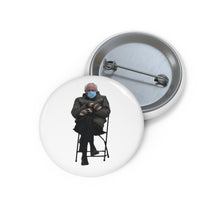 Load image into Gallery viewer, Bernie Sitting Chair Meme Pin Buttons - Bernie Sanders Mood Funny Meme Feel the Bern Inauguration Biden Custom Pin Buttons
