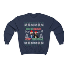 Load image into Gallery viewer, Biden Harris Christmas Sweater - President Biden Madam VP Kamala Harris Ugly Christmas Sweater - Unisex Heavy Blend Crewneck Sweatshirt
